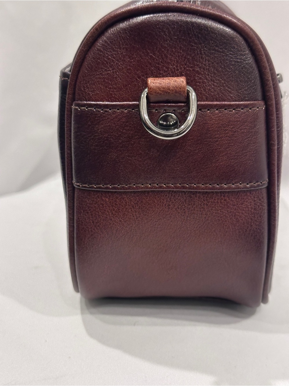 Coolcy Genuine Leather Coffee Brown Crossbody Bag w/ 2 Straps - Picture 12 of 16